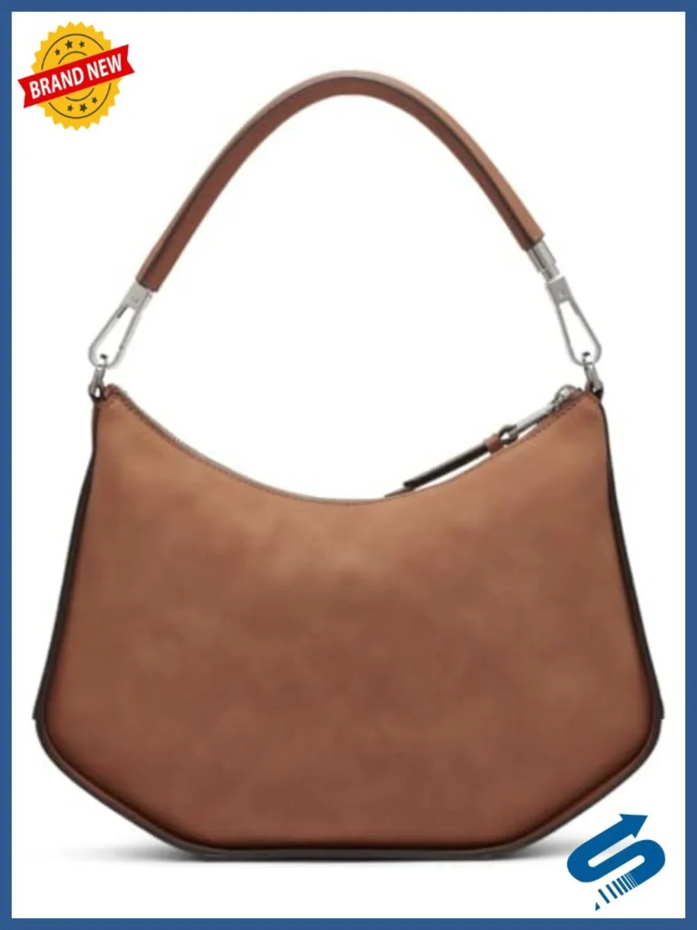 Convertible Shoulder Bag & Crossbody Faux Nubuck Vegan Leather Hobo